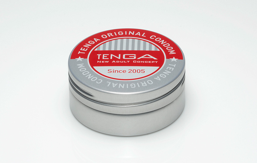 TENGAコンドームのパッケージ(缶)の画像