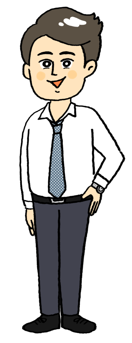 だいすけスーツイラスト画像